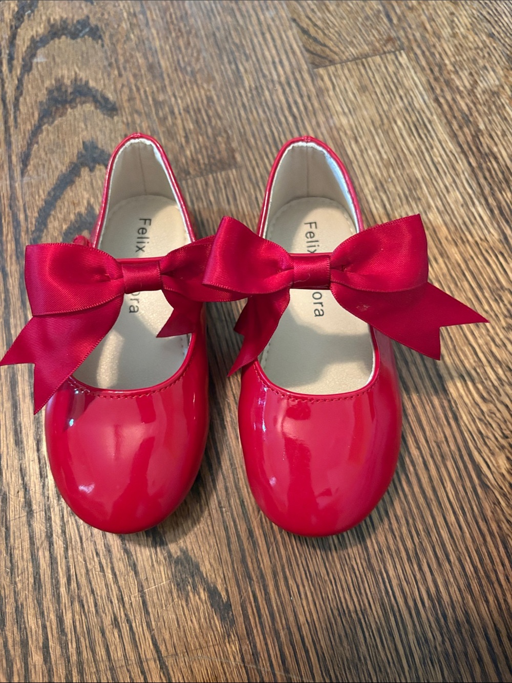 Girls' Red Patent Bow Mary Jane Shoes